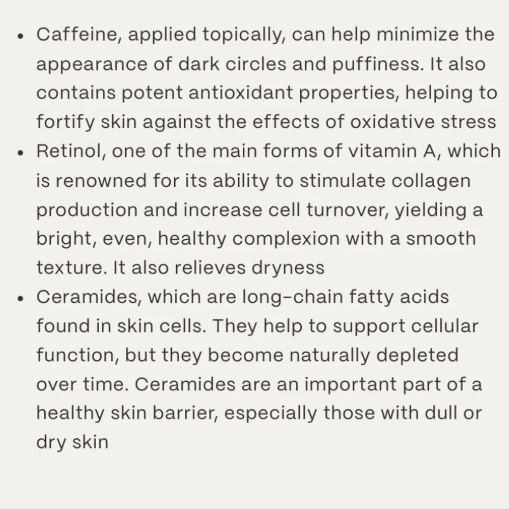 Twentynine Palms Mira Luna eye cream vegan MSRP $97. Contains retinol